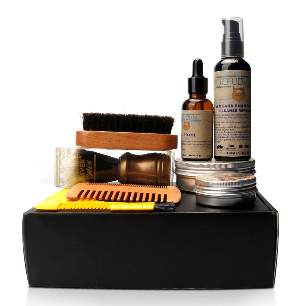 Beard grooming kit contents