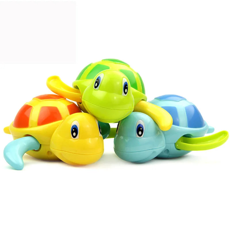 Wind-Up Swimming Turtle Bath Toy – Classic Clockwork Water Toy for Toddlers