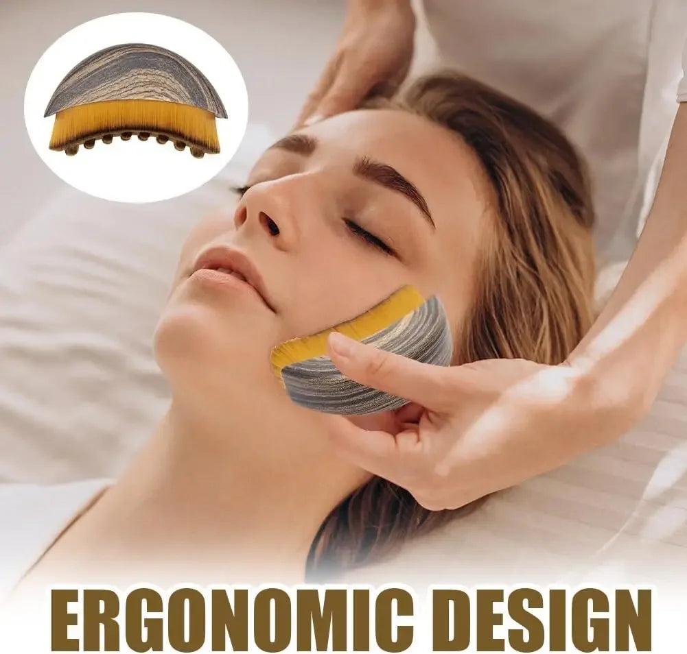 Lymphatic Drainage Face Brush — Jawline &amp; Chin Sculpting Massager