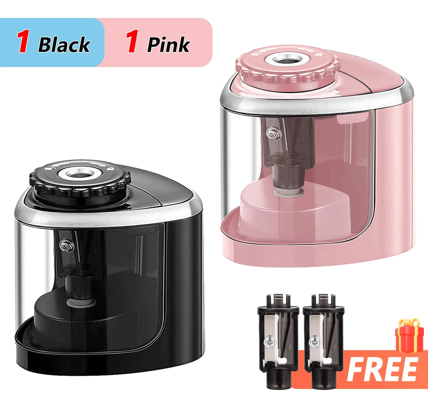 TENWIN Automatic Electric Pencil Sharpener – Fast & Safe for Home, School & Office