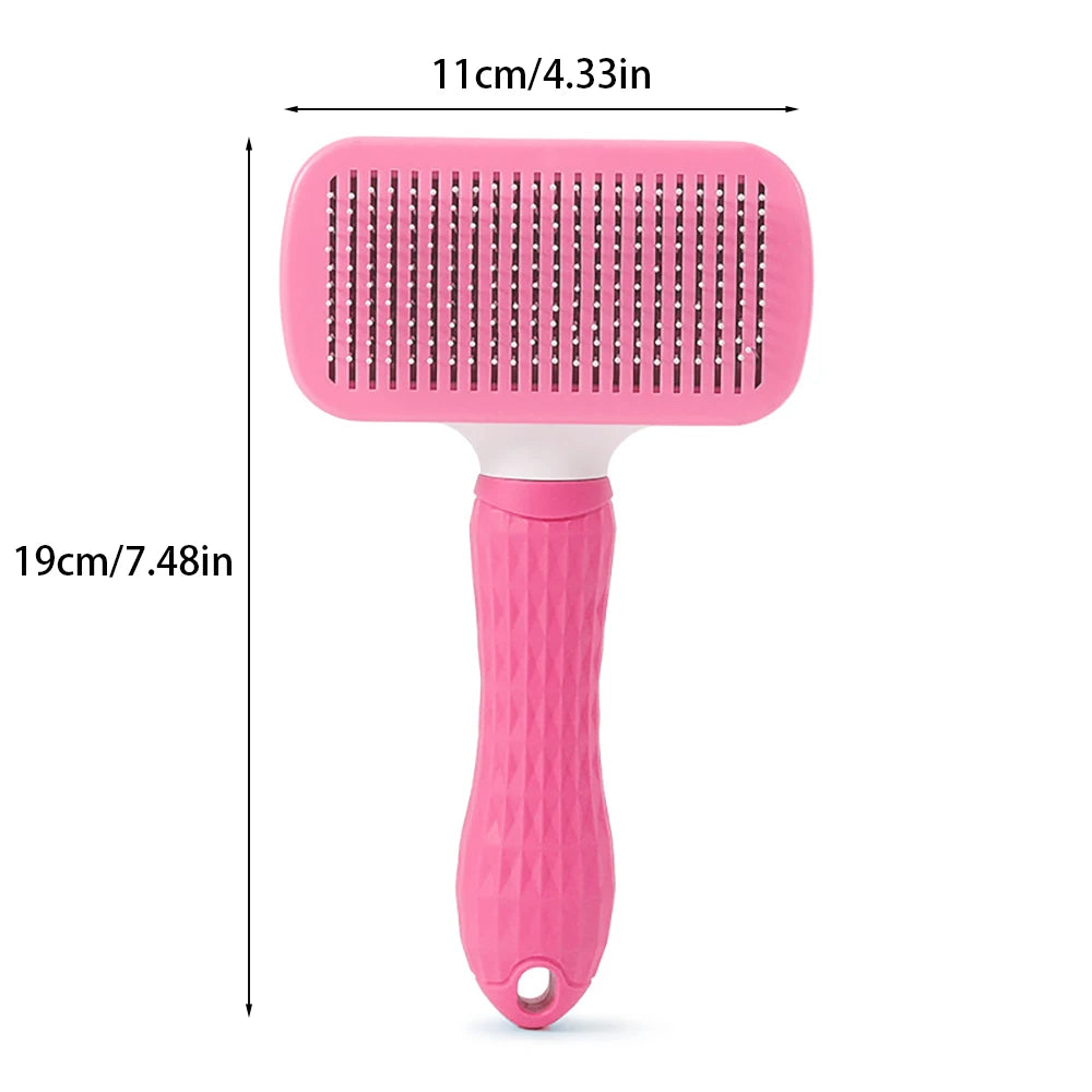 Self-Cleaning Pet Grooming Brush for Cats & Dogs