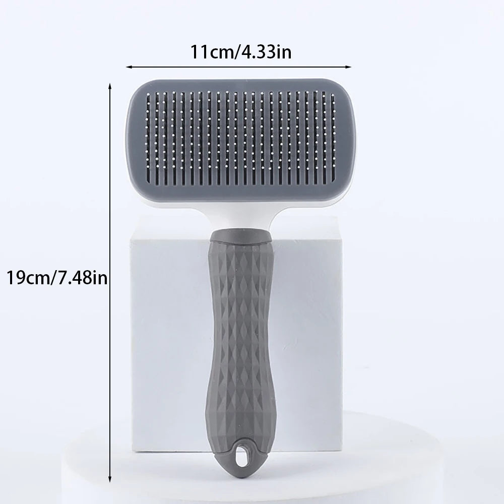Self-Cleaning Pet Grooming Brush for Cats & Dogs