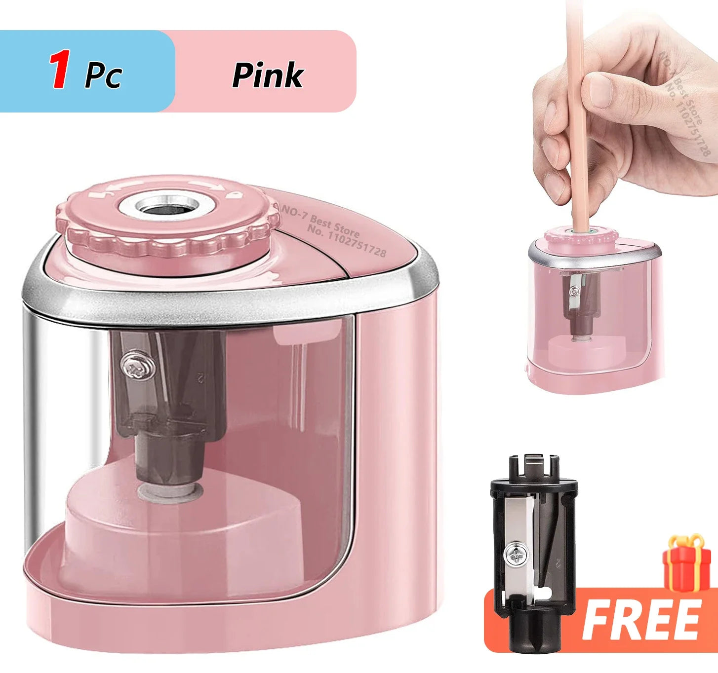 TENWIN Automatic Electric Pencil Sharpener – Fast & Safe for Home, School & Office