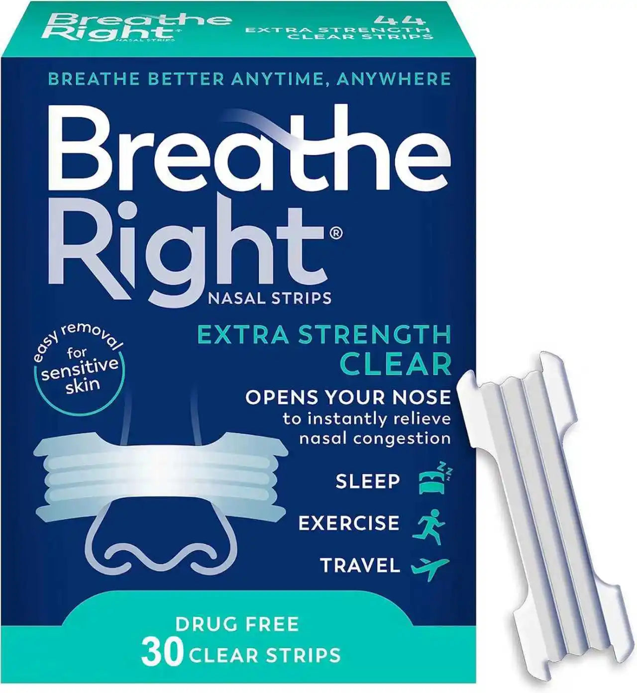 Adhesive Nasal Strips — Comfortable Nighttime Wear, Multi-Pack