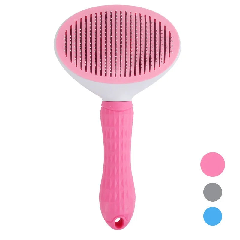 Self-Cleaning Pet Grooming Brush for Cats & Dogs