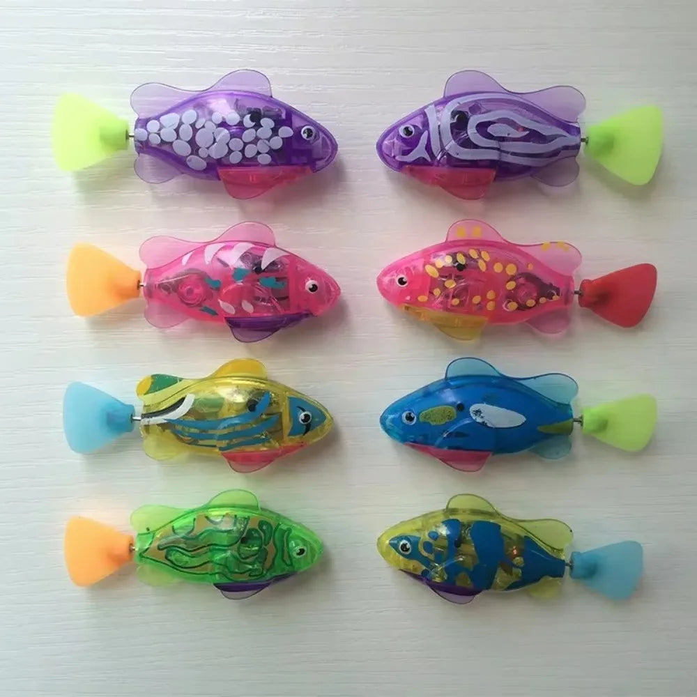 Interactive LED Swimming Fish Cat Toy – Motion-Activated Electric Fish