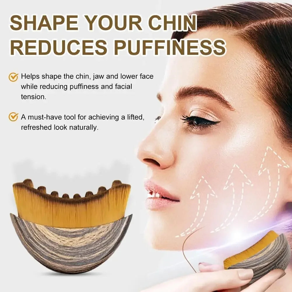 Lymphatic Drainage Face Brush — Jawline &amp; Chin Sculpting Massager