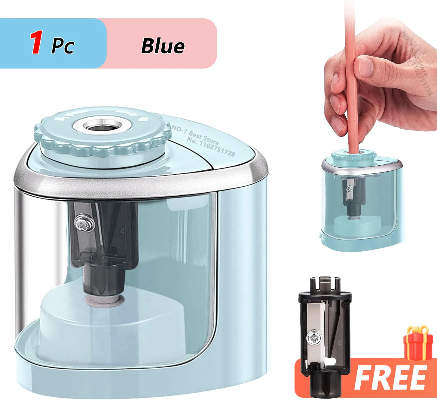 TENWIN Automatic Electric Pencil Sharpener – Fast & Safe for Home, School & Office