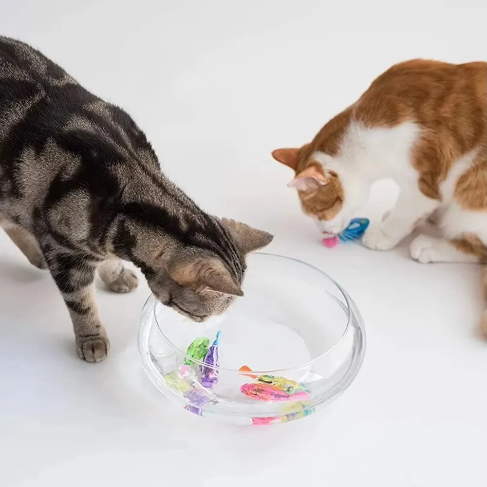Interactive LED Swimming Fish Cat Toy – Motion-Activated Electric Fish