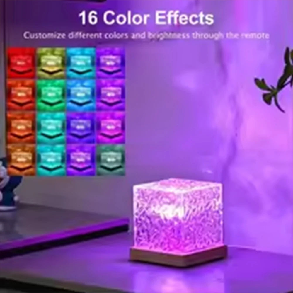 HOMEFISH RGB Aurora Night Light Projector with Remote – Ocean Wave Bedroom Lamp