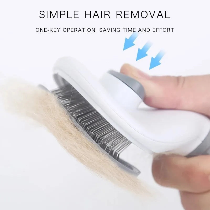 Self-Cleaning Pet Grooming Brush for Cats & Dogs