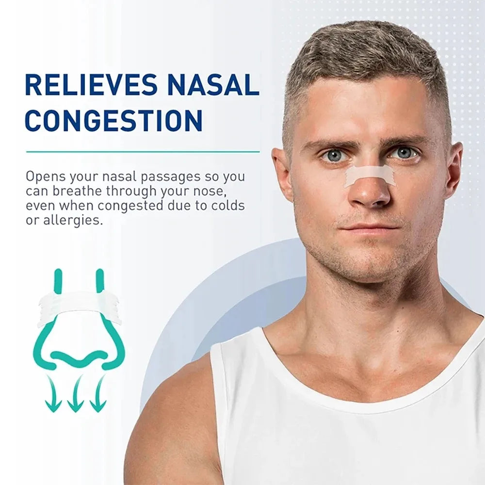 Adhesive Nasal Strips — Comfortable Nighttime Wear, Multi-Pack