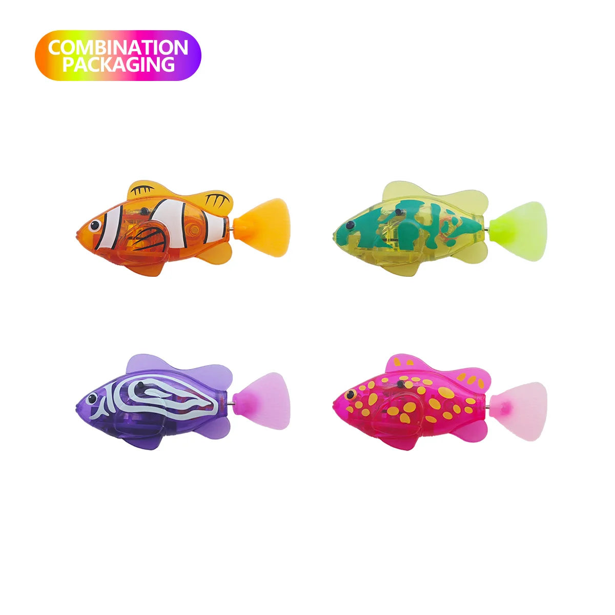 LED Swimming Robot Fish Bath Toy – Interactive Light-Up Water Toy for Kids