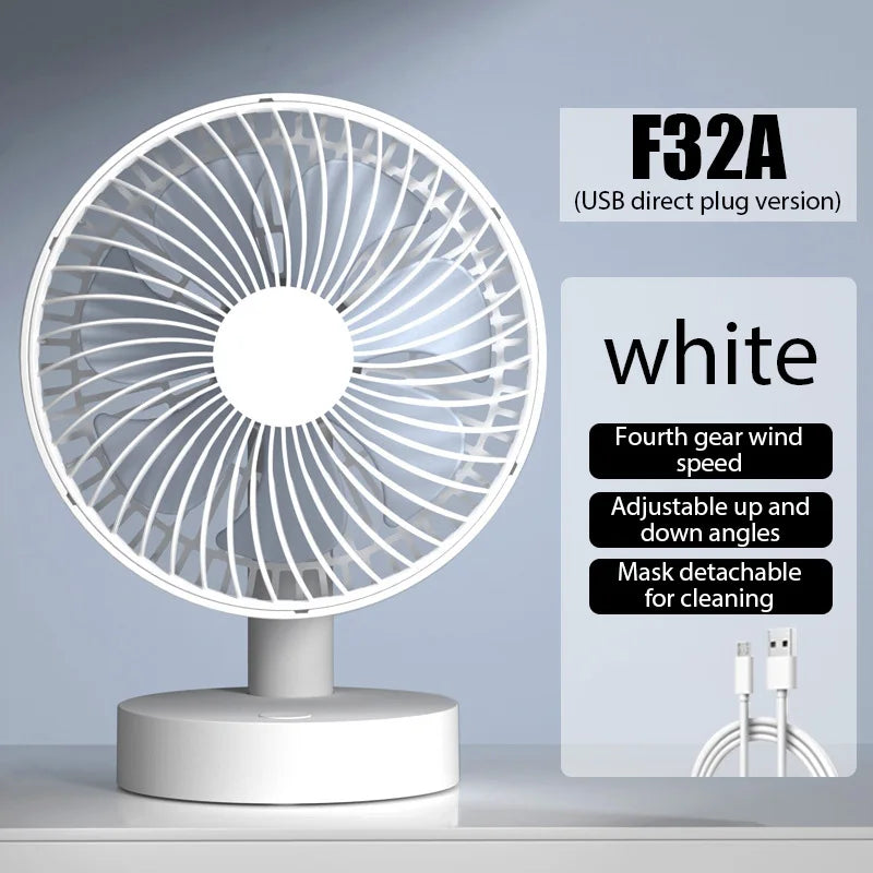 USB Desktop Mini Fan — Quiet Cooling for Your Desk, Dorm &amp; Office