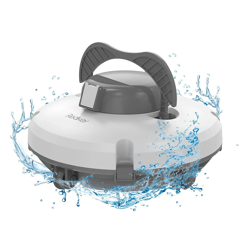 Redkey S100 Cordless Robotic Pool Cleaner – Self-Parking, IPX8 Waterproof, 130-Min Runtime